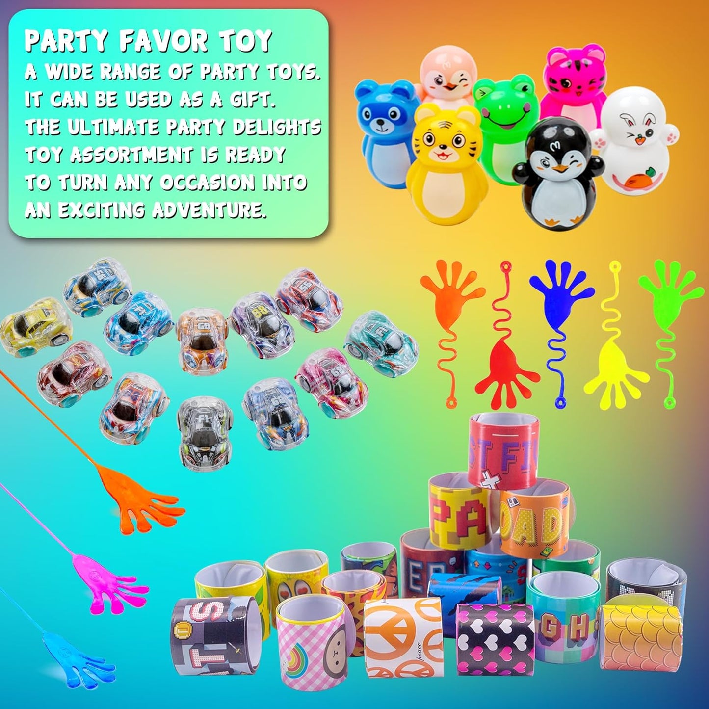 Party Favors Toy for Kids, Pinata Stuffers, Goodie Bags Fillers, Prize Box Toys for Classroom, Treasure Chest, Birthday Party, Carnival Prizes for Boys Girls 4-8-12