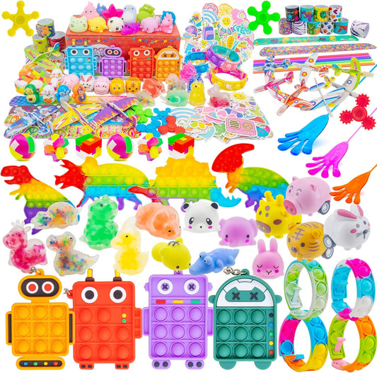 115 PCS Party Favors Toy for Kids 3-4-8-12, Pinata Stuffers, Goody Bag Fillers, Treasure Box Toys, School Classroom Rewards, Treasure Chest Carnival Prizes Bulk Toys