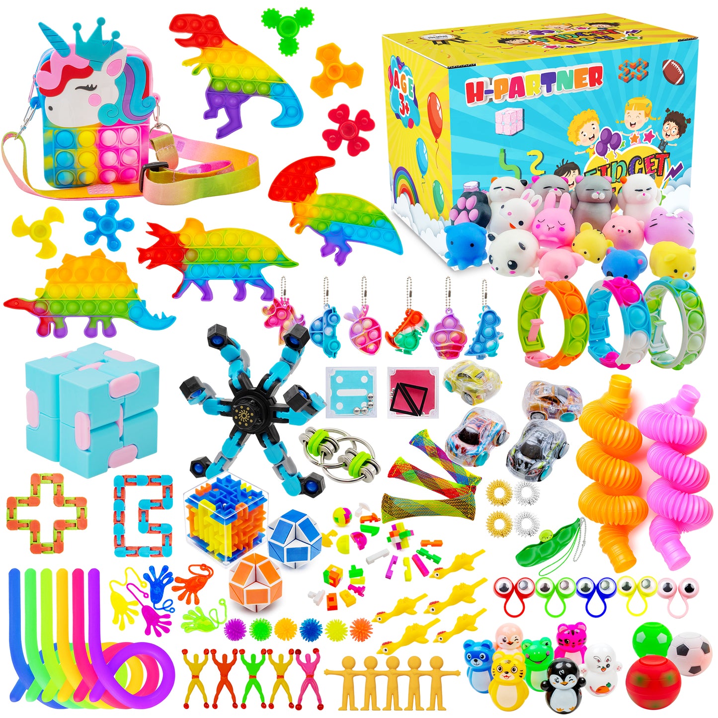 95 PCS Fidget Toys Set, Autism Sensory Toys, Party Favors Figette Toys for Pinata Stuffers, Goodie Bag Stuffers, Treasure Box, Carnival Prizes, Special Education Classroom Autistic ADHD Toys