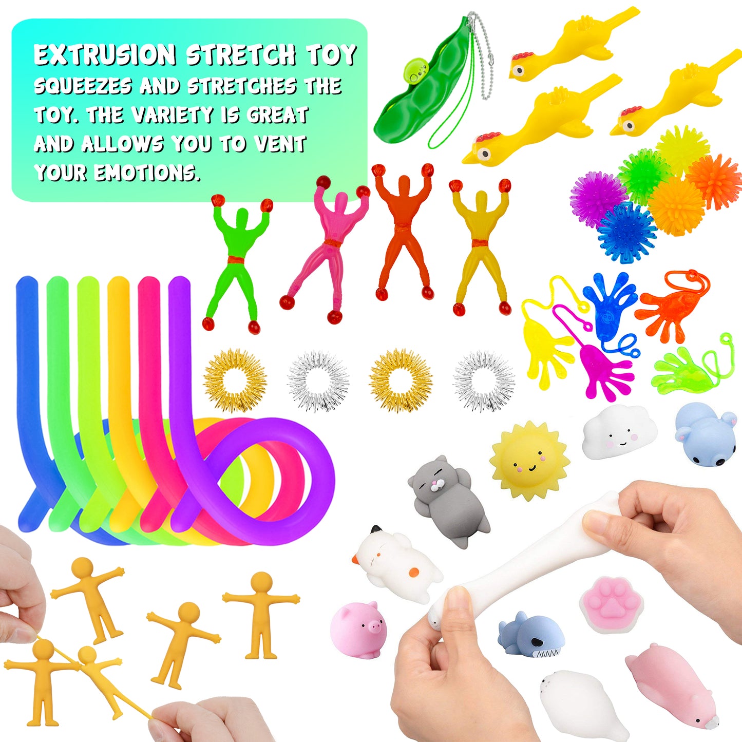 95 PCS Fidget Toys Set, Autism Sensory Toys, Party Favors Figette Toys for Pinata Stuffers, Goodie Bag Stuffers, Treasure Box, Carnival Prizes, Special Education Classroom Autistic ADHD Toys