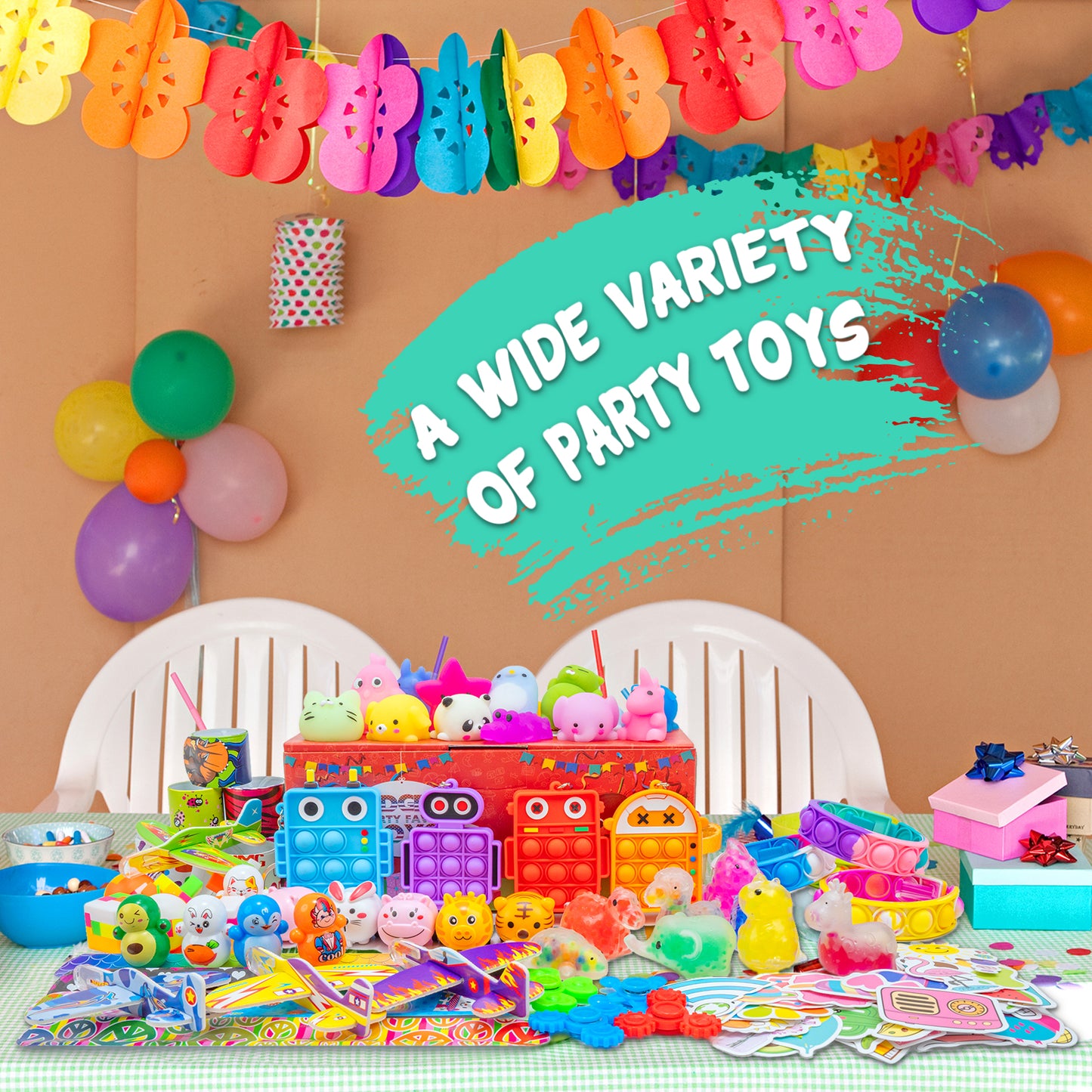 115 PCS Party Favors Toy for Kids 3-4-8-12, Pinata Stuffers, Goody Bag Fillers, Treasure Box Toys, School Classroom Rewards, Treasure Chest Carnival Prizes Bulk Toys